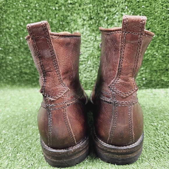 Frye Dakota Brown Leather Black Label Lace Up Ankle Casual Boots‎ Mens Size 9 D main image 5